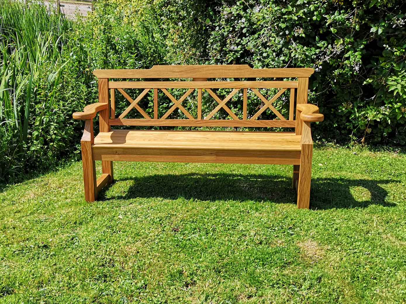 English Oak Memorial Outdoor Bench