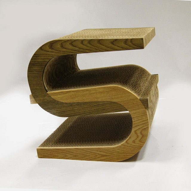 Tangled cardboard side table