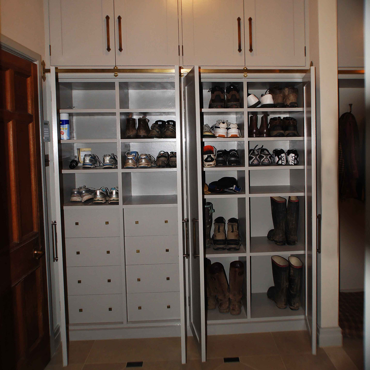 Boot room cupboards